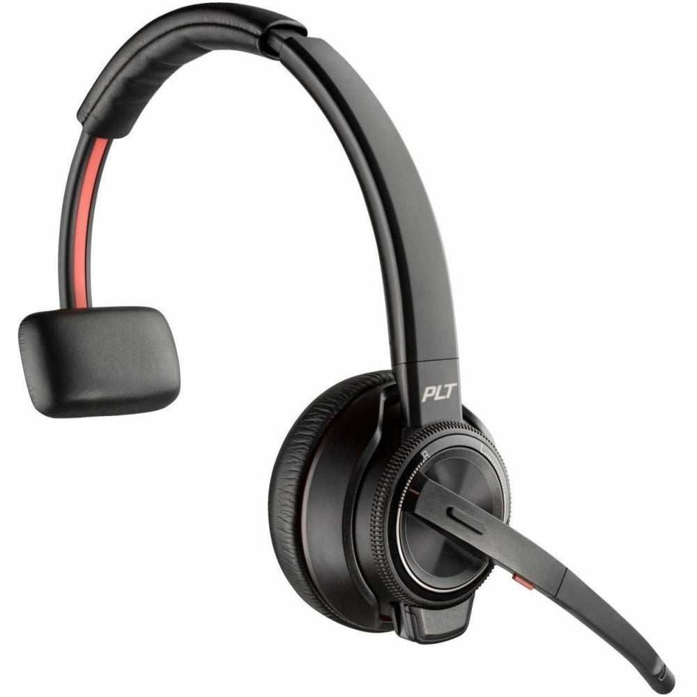 Poly Savi 8200 Office 8210 Headset - Mono - Wireless - Bluetooth/DECT 6.0 - 449.5 ft - 32 Ohm - 20 Hz - 20 kHz - Over-the-head - Monaural - Ear-cup - Noise Cancelling Microphone