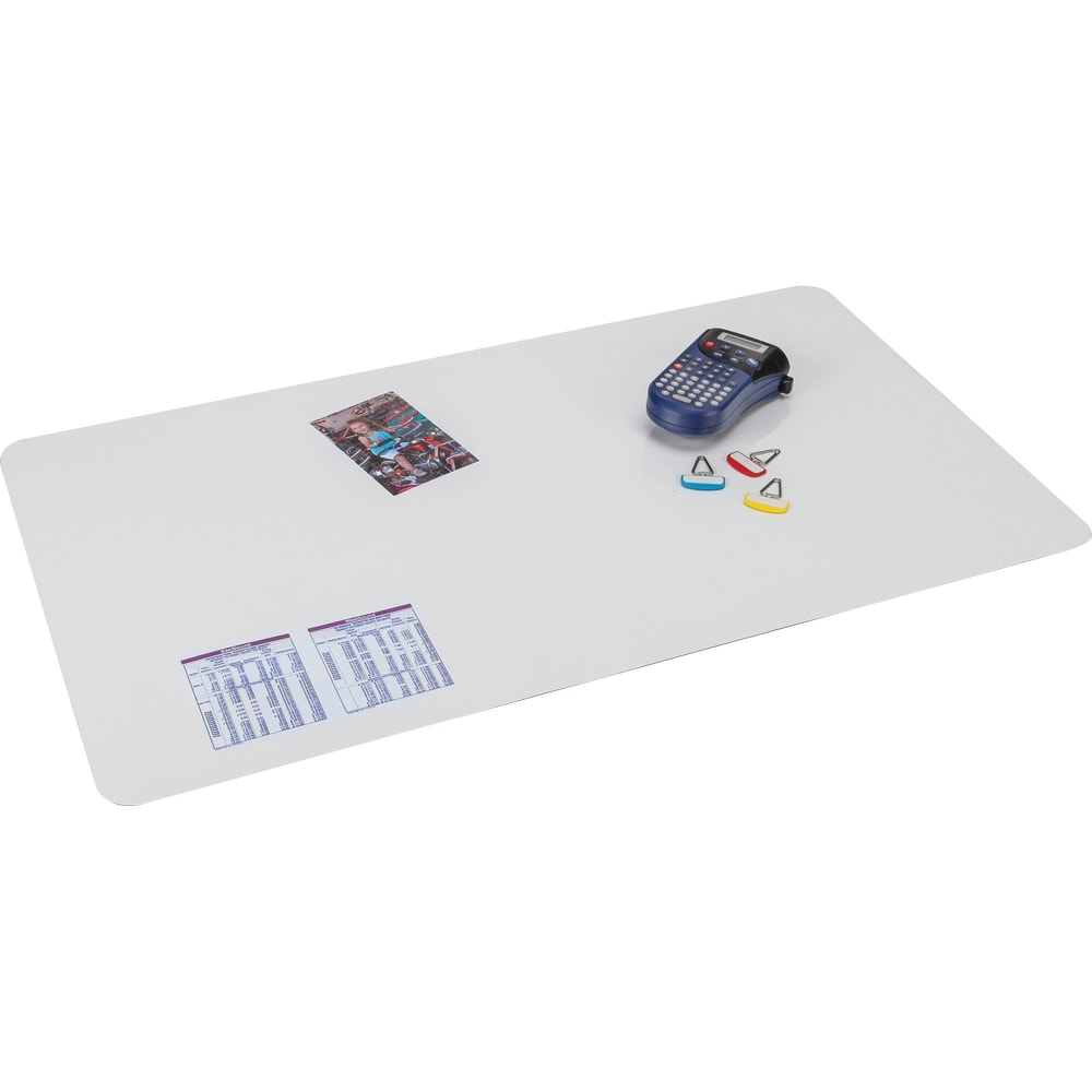 Artistic Krystal Antimicrobial Desk Pad - Rectangular - 36in Width x 20in Depth - Vinyl - Clear