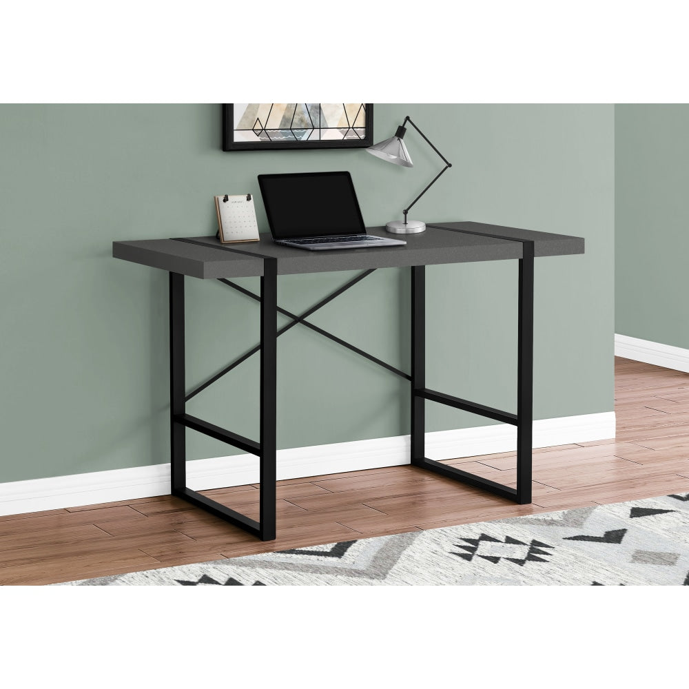 Monarch Specialties Randy 49inW Computer Desk, Gray/Black