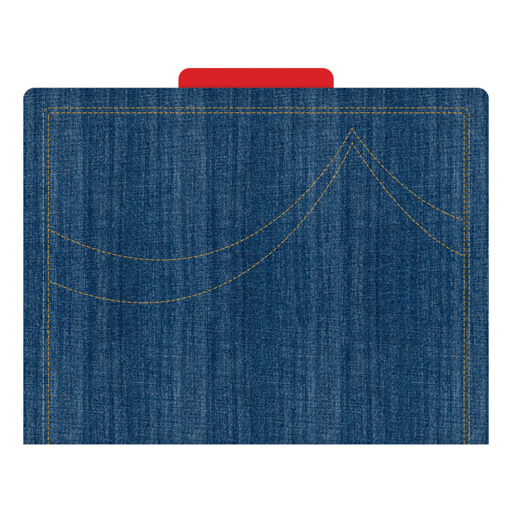 Barker Creek Tab File Folders, Letter Size, Denim, Pack Of 24 Folders