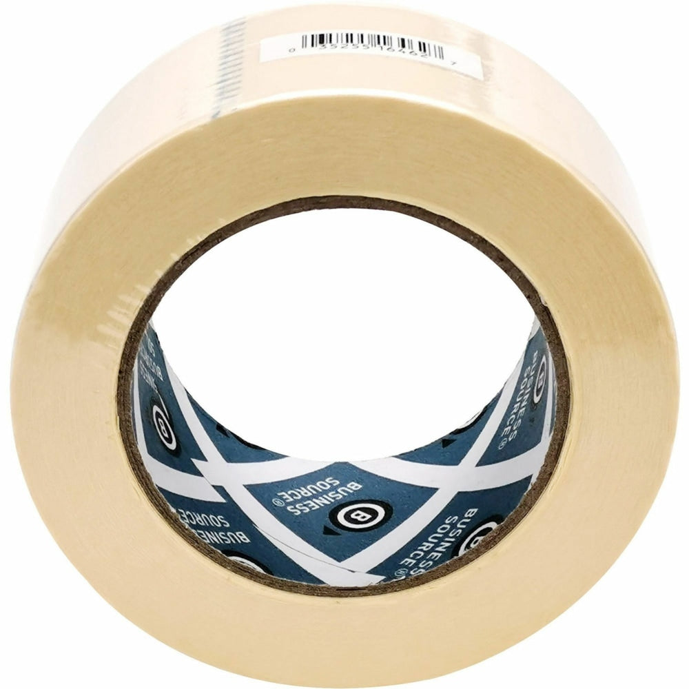 Business Source Utility-purpose Masking Tape - 60 yd Length x 2in Width - 3in Core - Crepe Paper Backing - For Bundling, Holding, Sealing, Masking - 1 / Roll - Tan