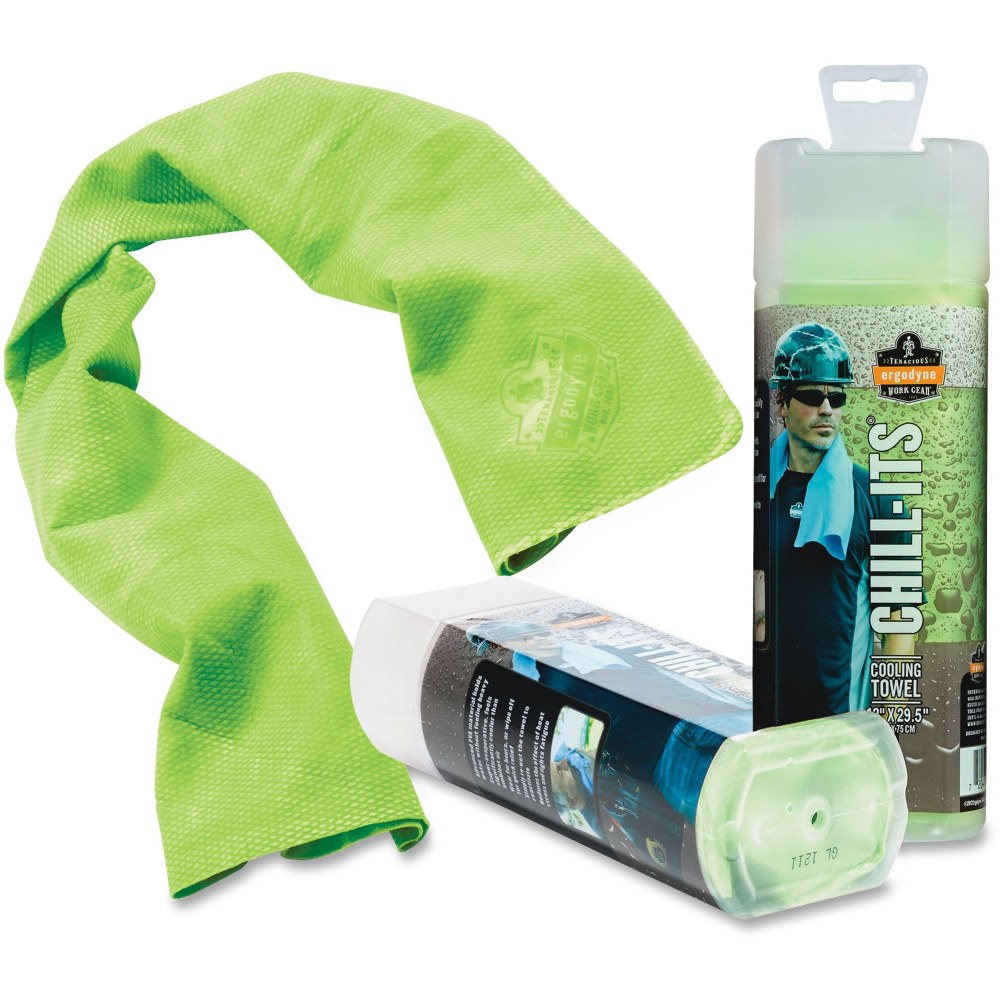 Ergodyne Chill-Its 6602  Hi-Vis Lime Evaporative Cooling Towel