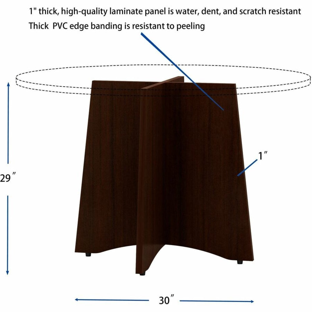 Lorell Laminate Conference Table X-Shape Base, Espresso