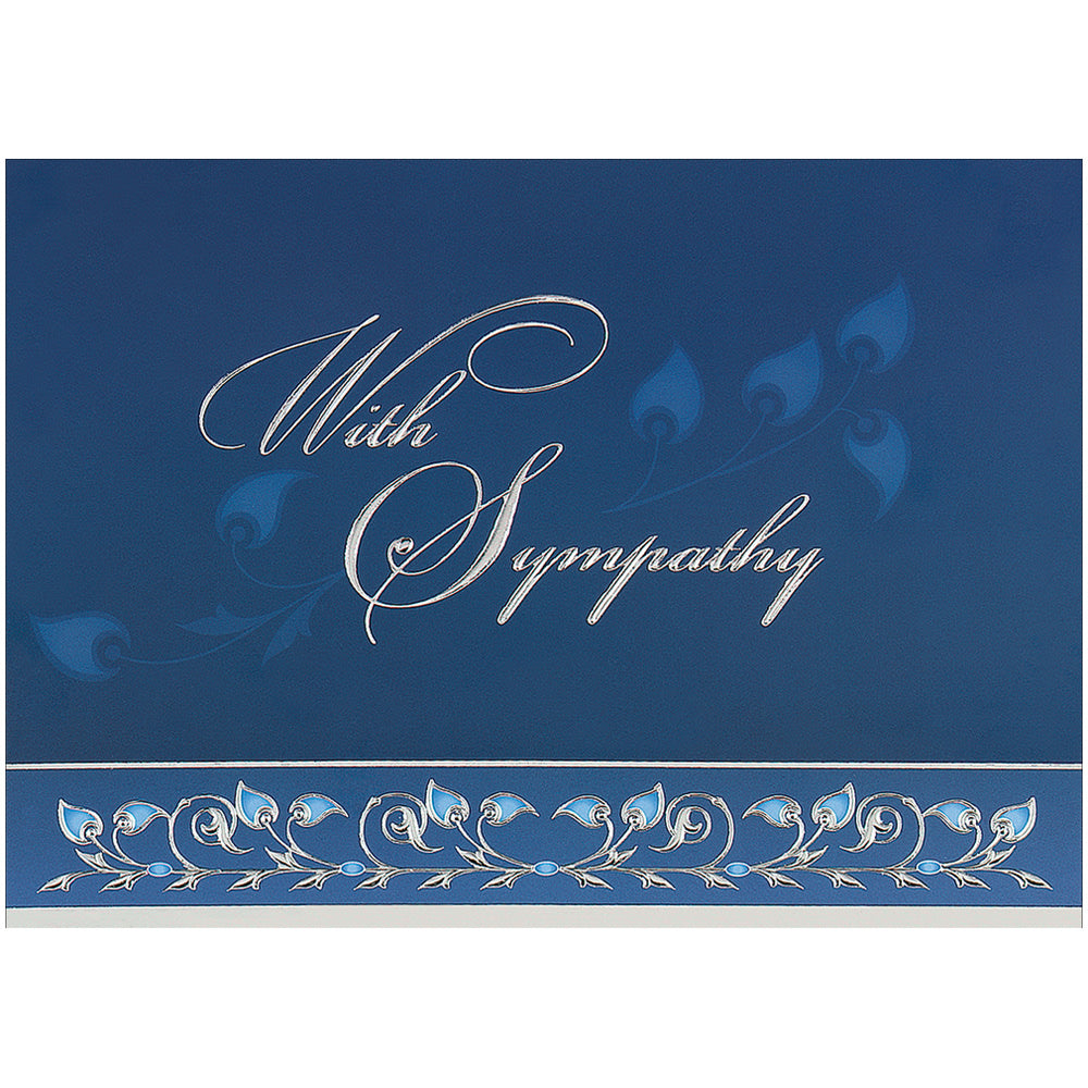 JAM Paper Sympathy Card Set, With Sympathy, Set Of 25 Cards And 25 Envelopes