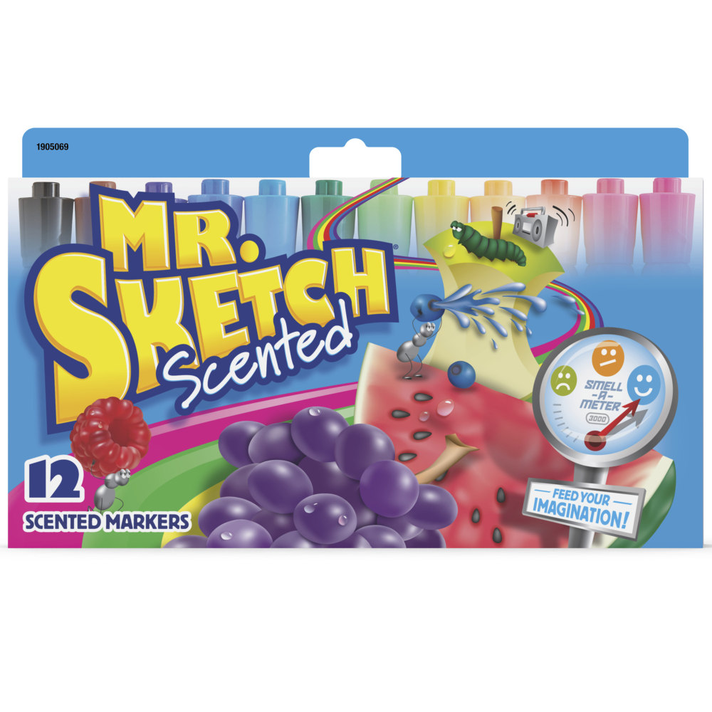 Mr. Sketch Watercolor Markers, Scented Assorted Colors, Set Of 12