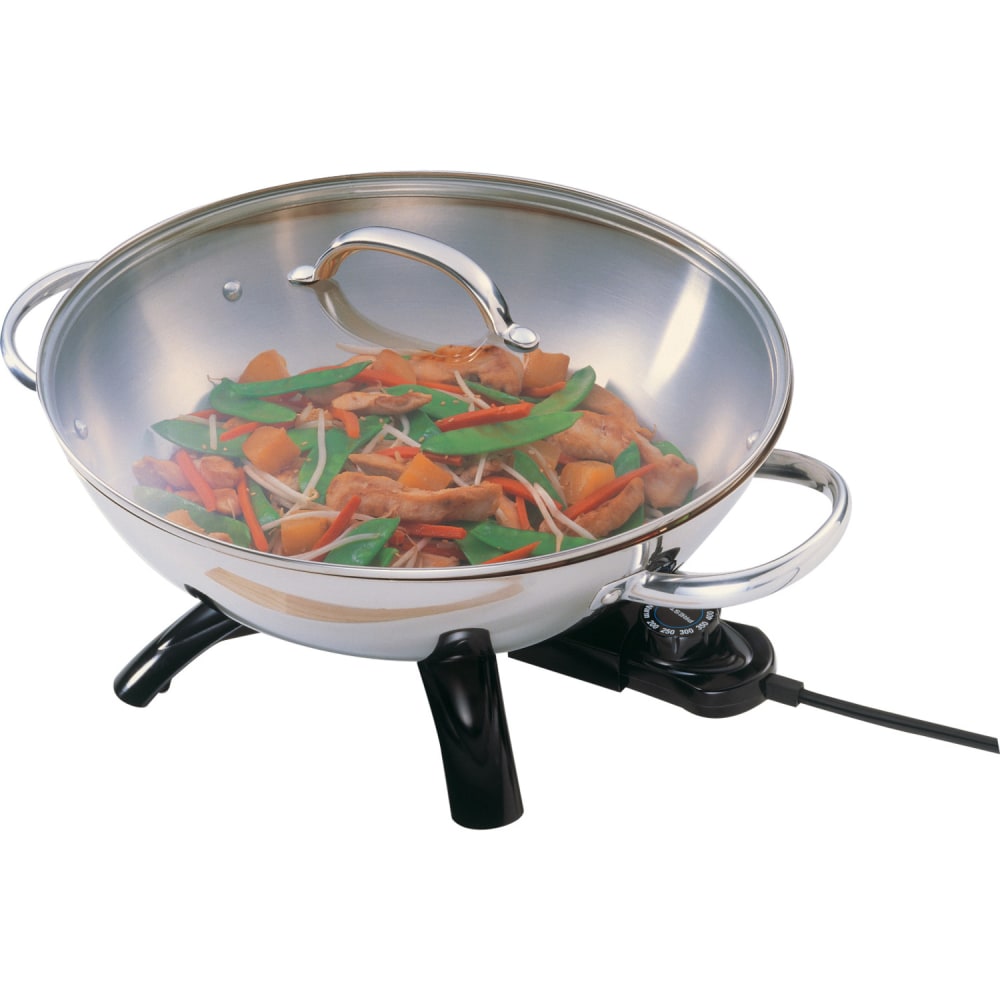 Presto Electric Wok, Silver/Black