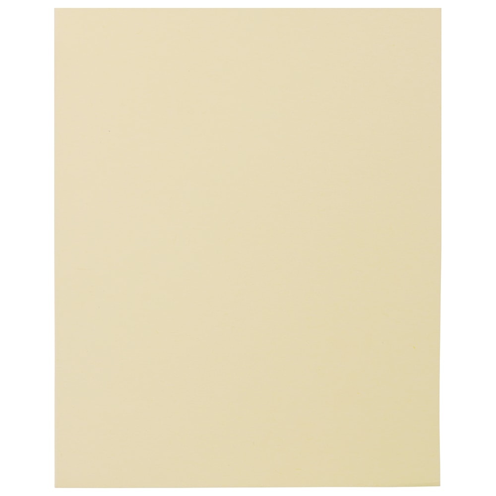 JAM Paper Blank Fold-Over Cards, 4 3/8in x 5 7/16in, Ivory, Pack Of 100