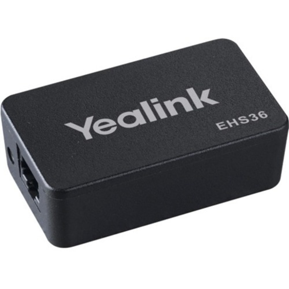 Yealink EHS36 Wireless Headset Adapter For Select Yealink Telephone Systems, Black