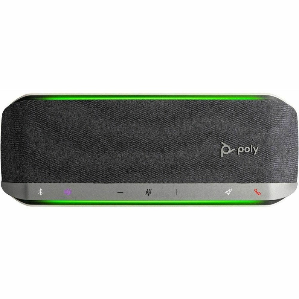 Poly Sync 40+ Wired/Wireless Bluetooth Speakerphone - Microsoft Teams - Silver - 3 x Bi-directional Microphone(s) - 50 mm Speaker(s)