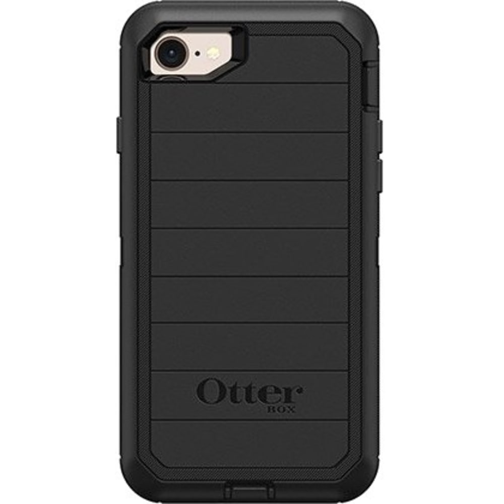 OtterBox Defender Series Pro Rugged Carrying Case Holster For Apple iPhone SE 2, iPhone SE 3, iPhone 8, iPhone 7 Smartphone, Black