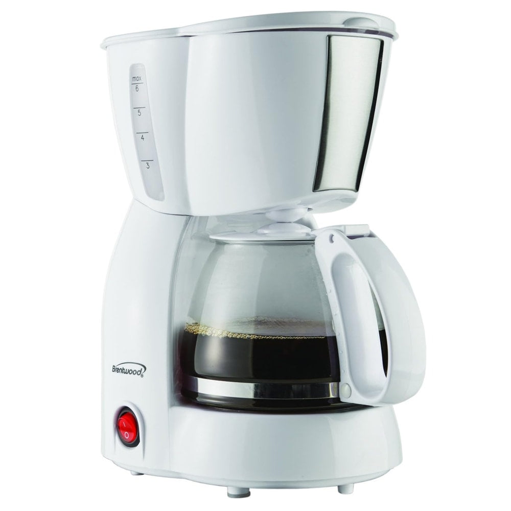 Brentwood 4-Cup Coffee Maker, 11in x 6in, White