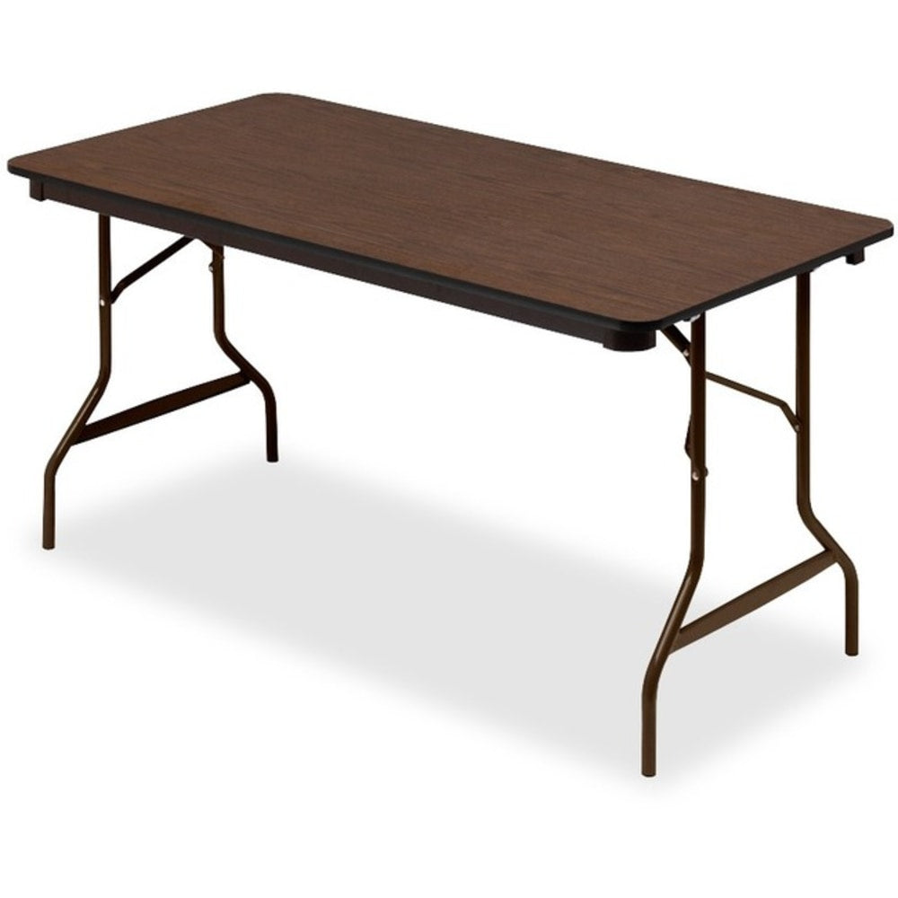 Iceberg Economy Folding Table, Rectangle, 60inW x 30inD, Walnut