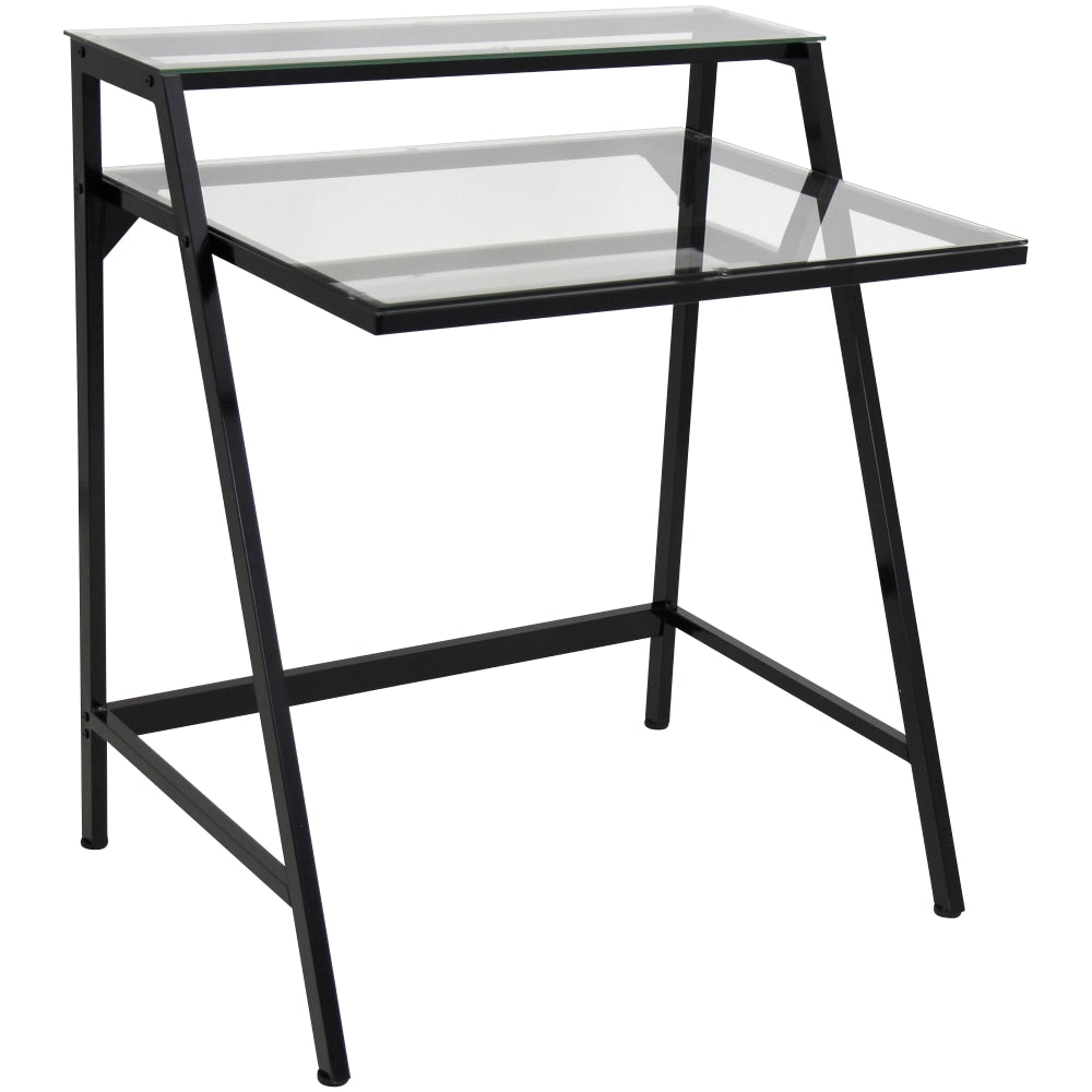 LumiSource 2-Tier 32inW Computer Desk, Black