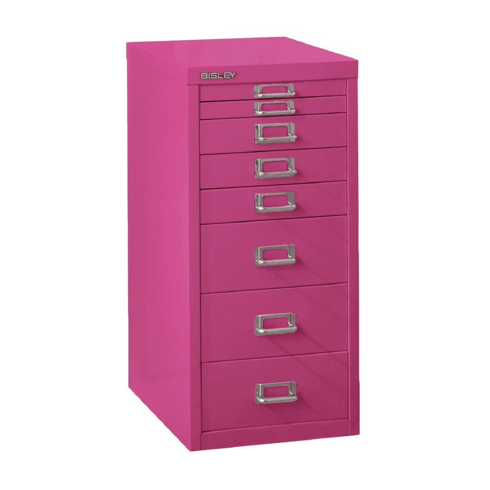 Bisley 15inD Vertical 8-Drawer File Cabinet, Fuchsia