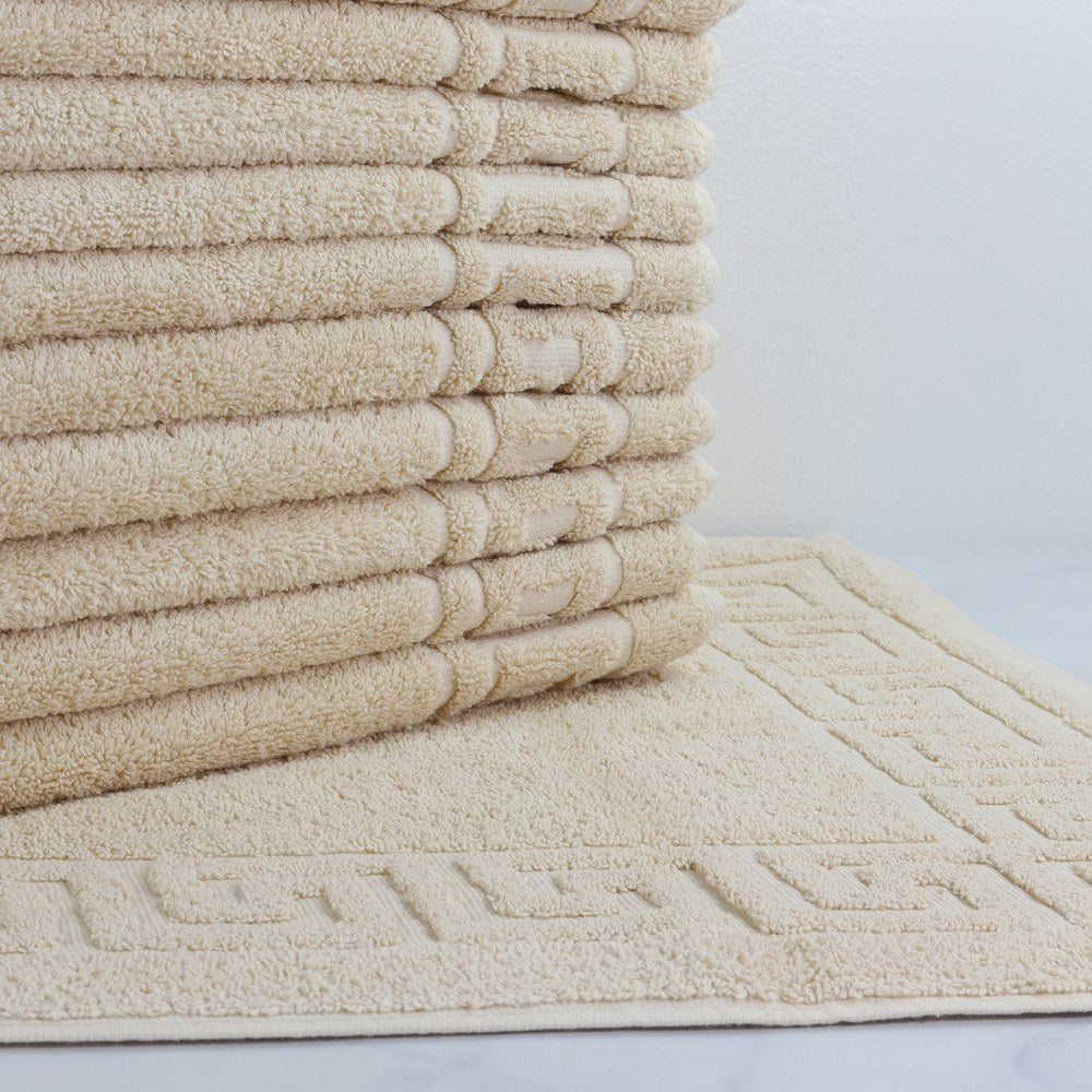 1888 Mills Crown Touch Bath Mats, 21in x 32in, Beige, Pack Of 48 Mats