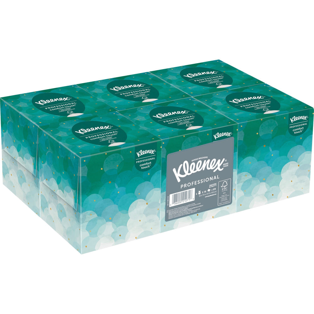 Kleenex Professional Facial Tissue Cube for Business, One Bundle of 6 Boxes