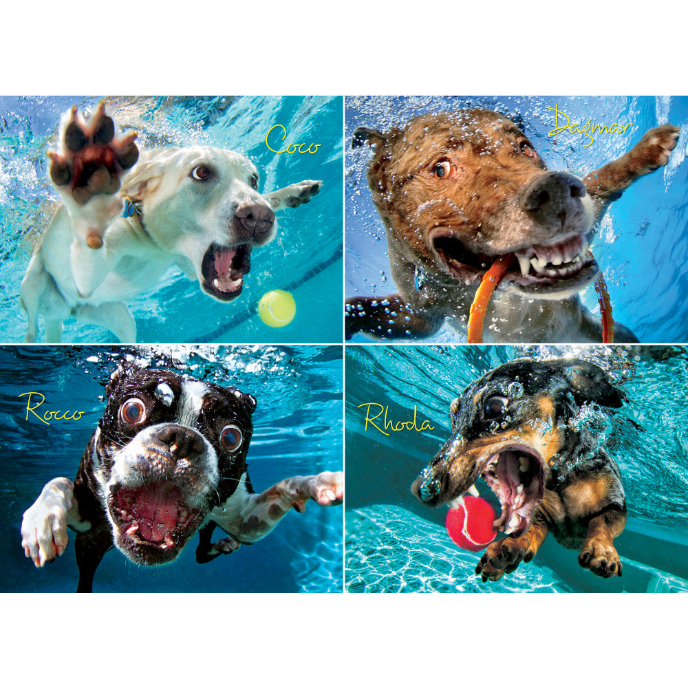 Willow Creek Press 1,000-Piece Puzzle, Underwater Dogs: Pool Pawty