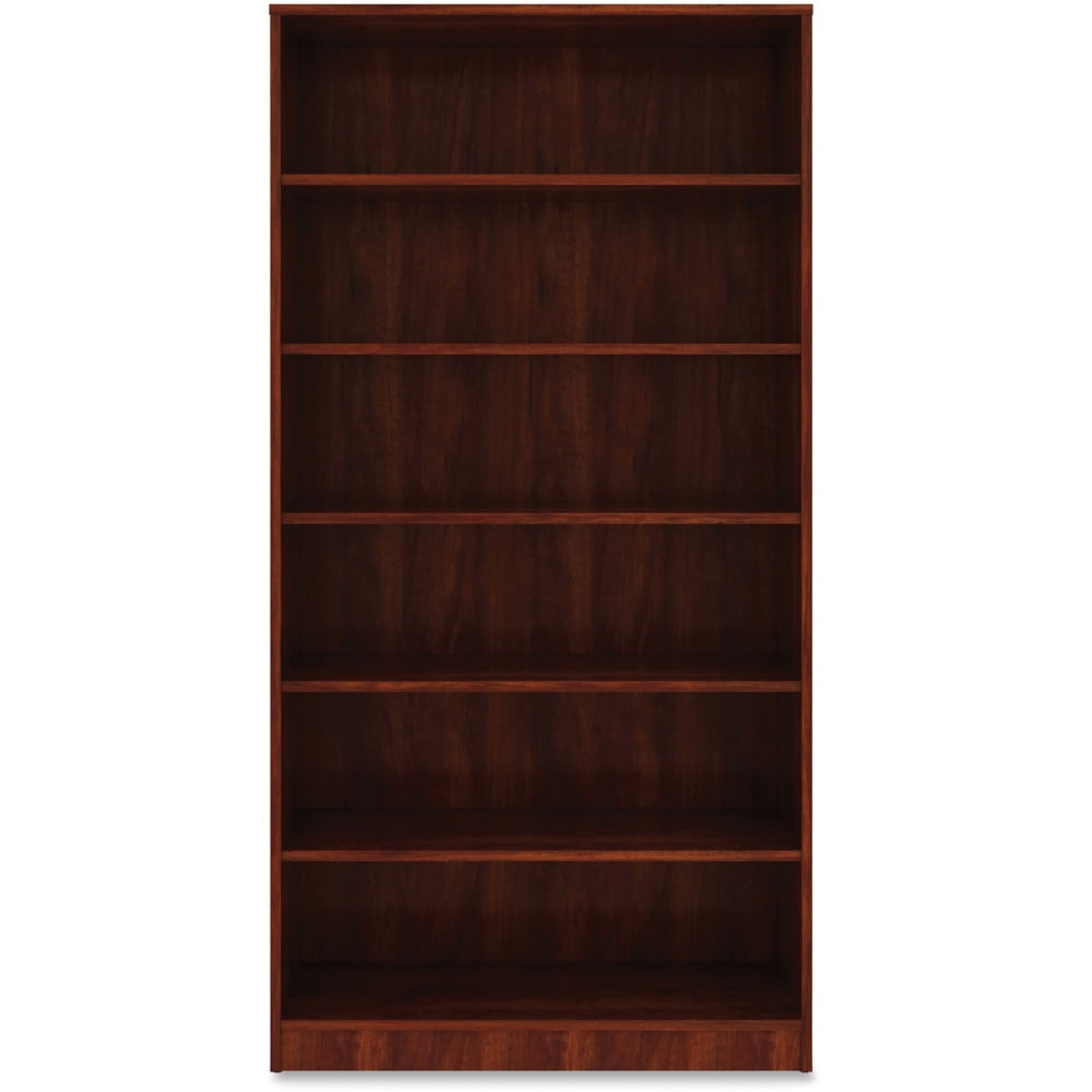 Lorell Essentials 72inH 6-Shelf Bookcase, Cherry