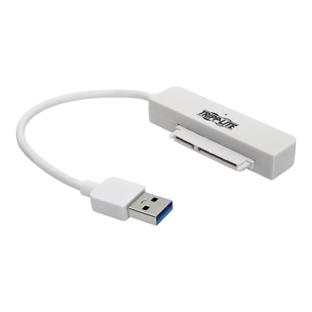 Tripp Lite 6in USB 3.0 SuperSpeed to SATA III Adapter w/UASP/2.5in Hard Drives White - Storage controller - 2.5in / 3.5in shared - SATA 6Gb/s - USB 3.0 - white