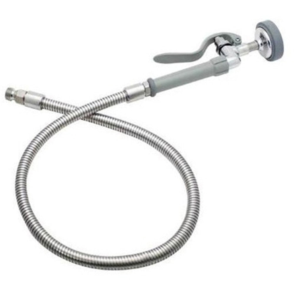 T&S Brass Hose And Spray Valve, 44in, Stainless