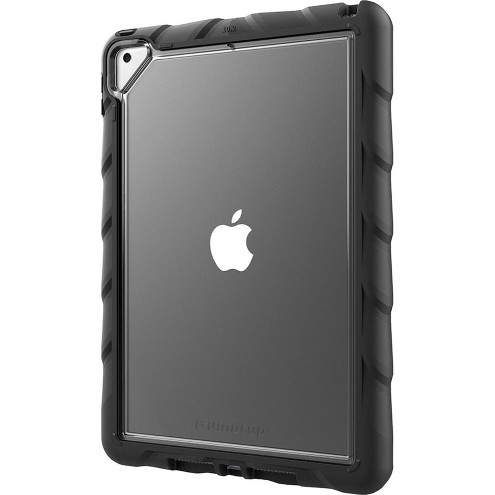 Gumdrop DropTech Clear for iPad 10.2 Case - For Apple iPad (7th Generation) Tablet - Apple Logo - Clear, Black