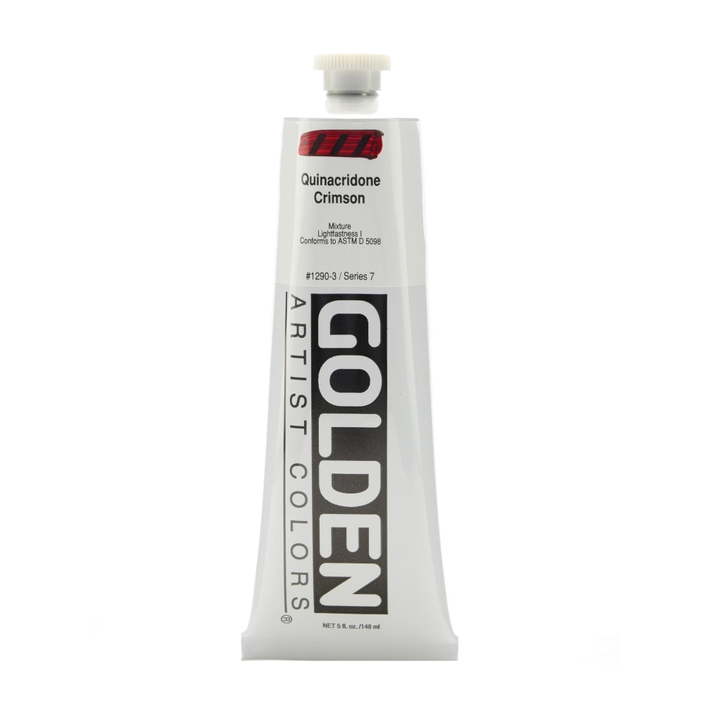 Golden Heavy Body Acrylic Paint, 5 Oz, Quinacridone Crimson