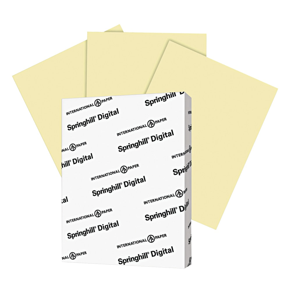 Springhill Card Stock, Canary, Letter (8.5in x 11in), 90 Lb, Pack Of 250