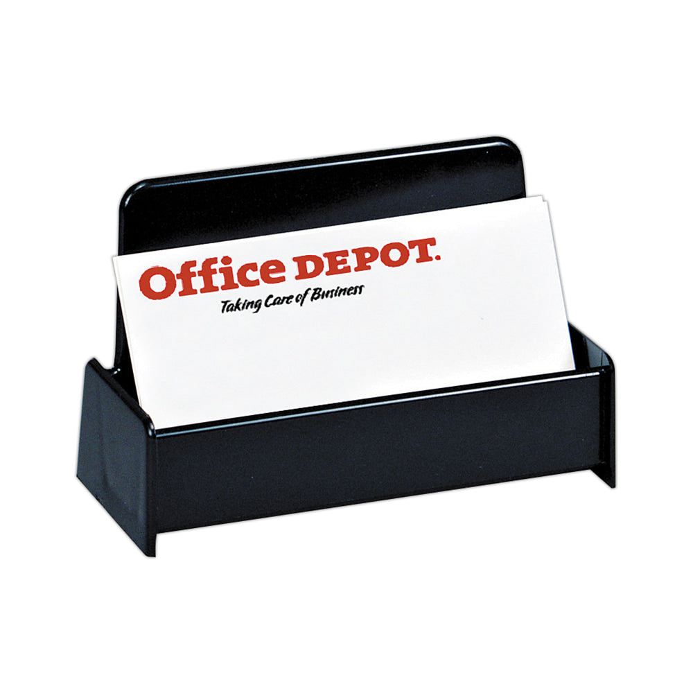 Office Depot Brand 30% Recycled Standard Business Card Holder, Black