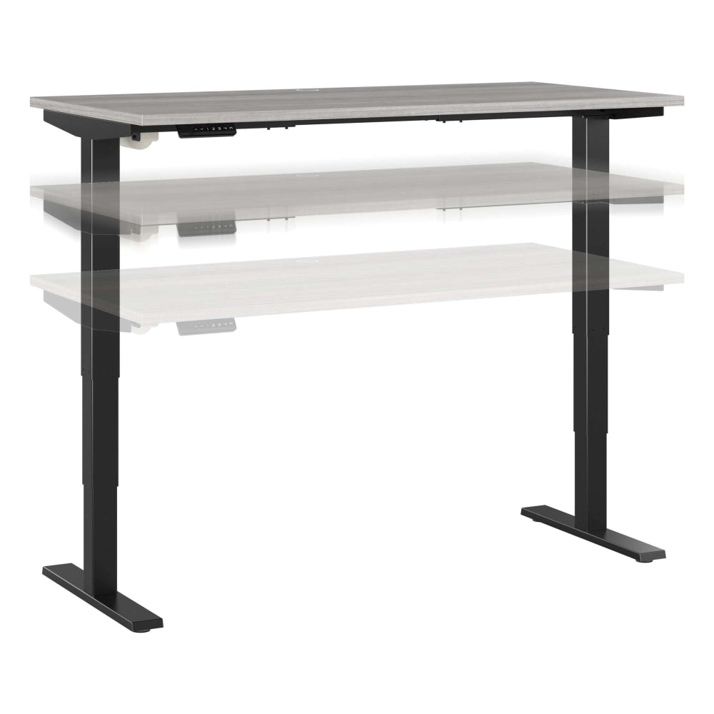 Bush Business Furniture Move 40 Series Electric 60inW x 30inD Electric Height-Adjustable Standing Desk, Platinum Gray/Black, Standard Delivery