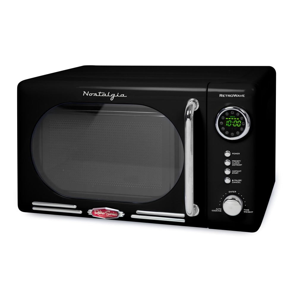 Nostalgia NRMO7BK6A Retro Microwave, 0.7 Cu. Ft., Black