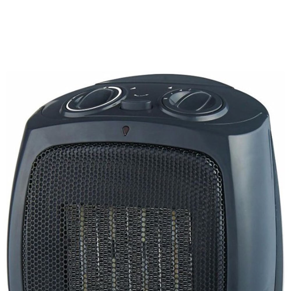 Brentwood H-C1601 1500-Watt Portable Ceramic Space Heater And Fan, 10inH x 8-1/2inW, Black