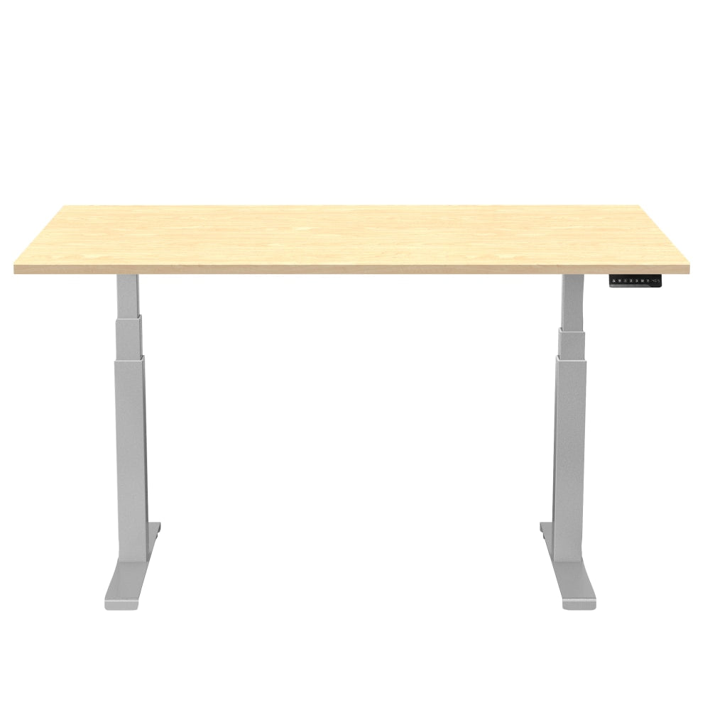 Fellowes Cambio 72inW Height-Adjustable Computer Desk, Maple