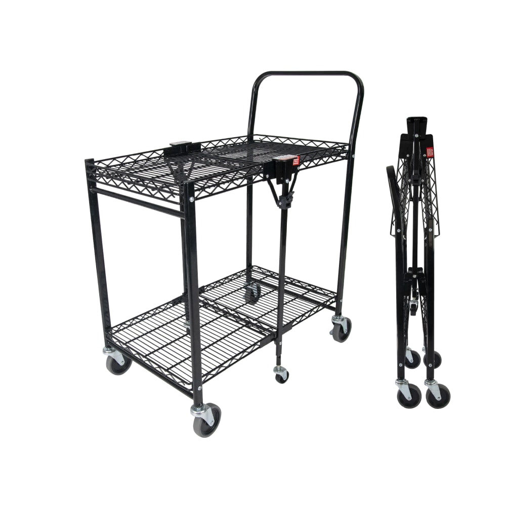 Bostitch Small Stow-Away Folding Cart, 39in x 19-1/2in x 31in, Black