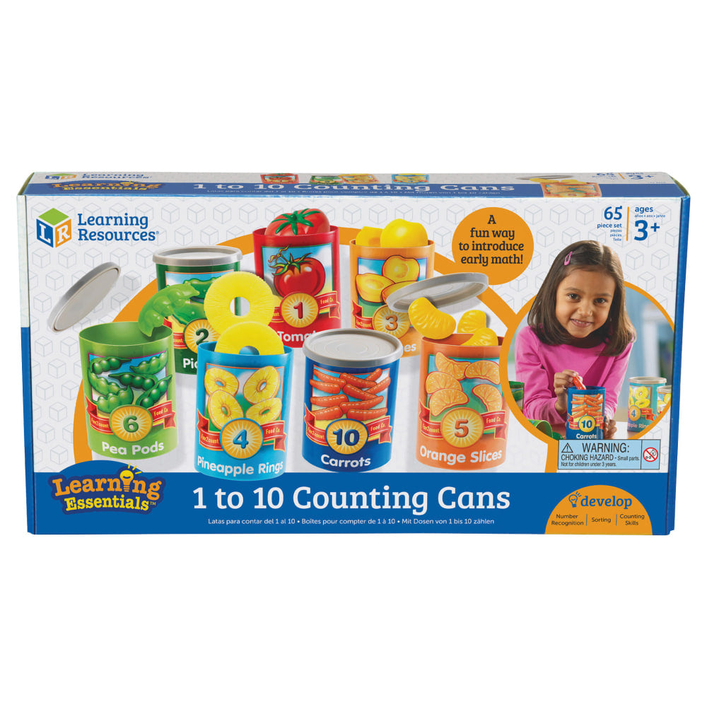 Learning Resources 1 To 10 Counting Cans Set, 4 1/4in x 3in, Pre-K To Grade 2