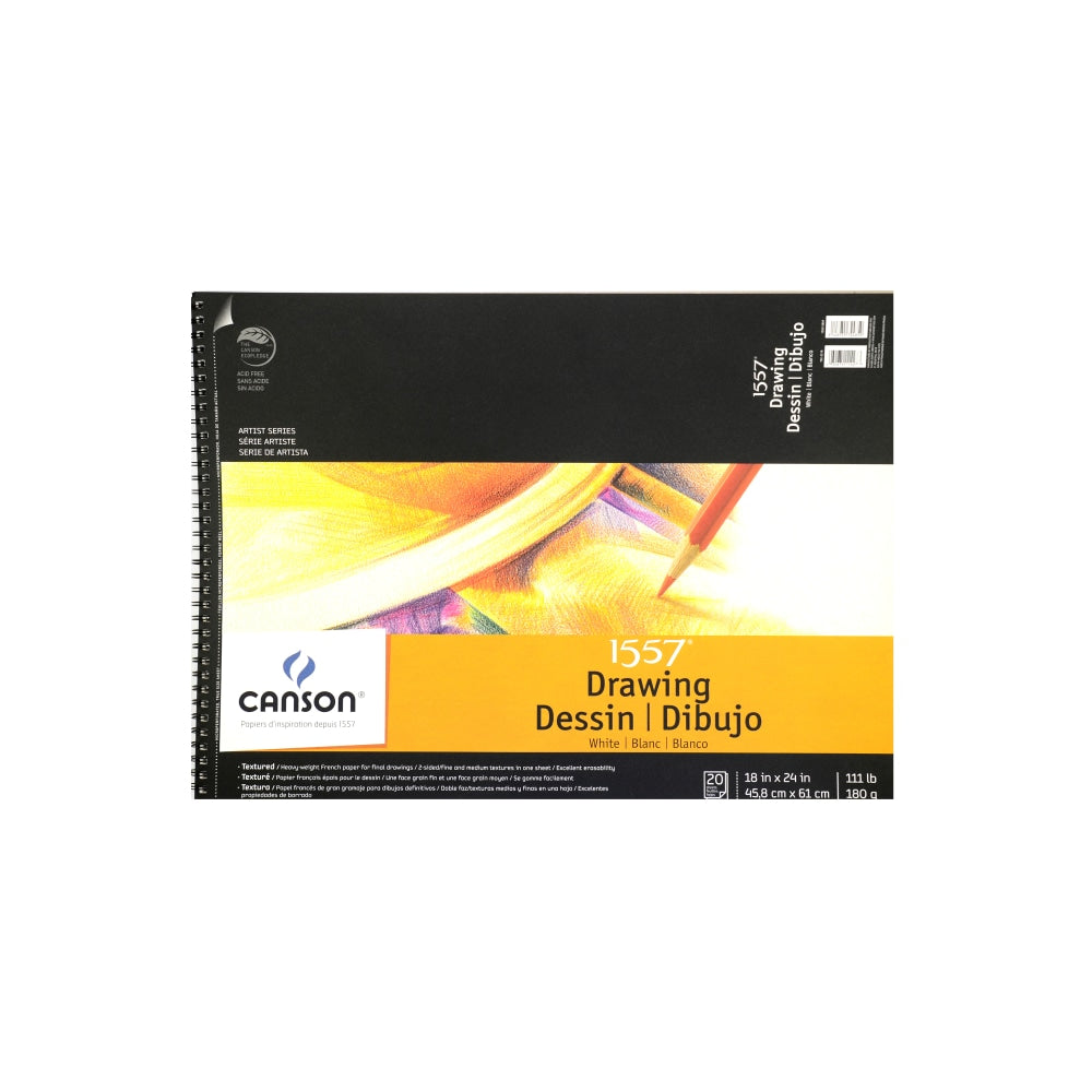 Canson C A Grain Drawing Paper Pad, 18in x 24in, 20 Sheets