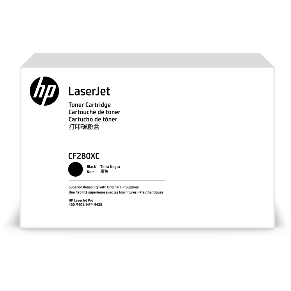 HP 80X Black High Yield Toner Cartridge, CF280XC