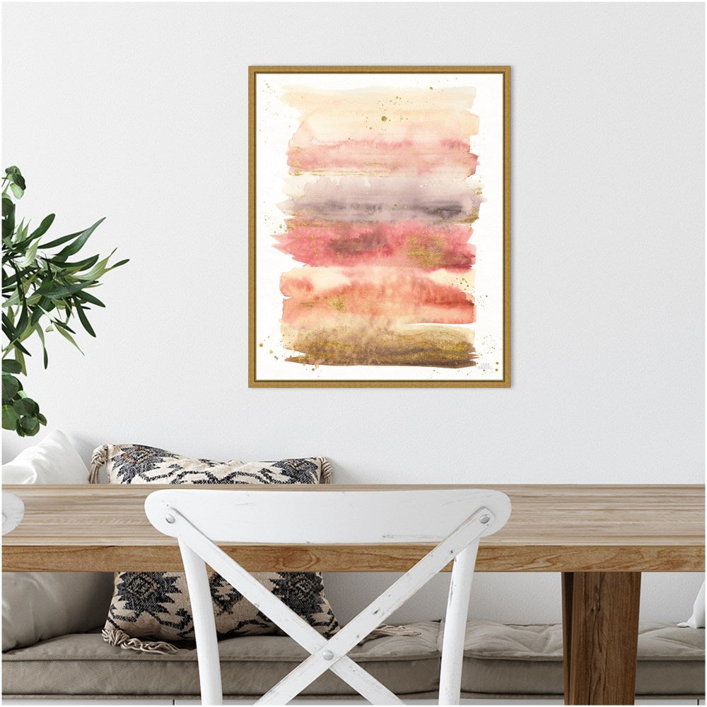 Amanti Art Desert Blooms Abstract I by Laura Marshall Framed Canvas Wall Art Print, 20inH x 16inW, Gold