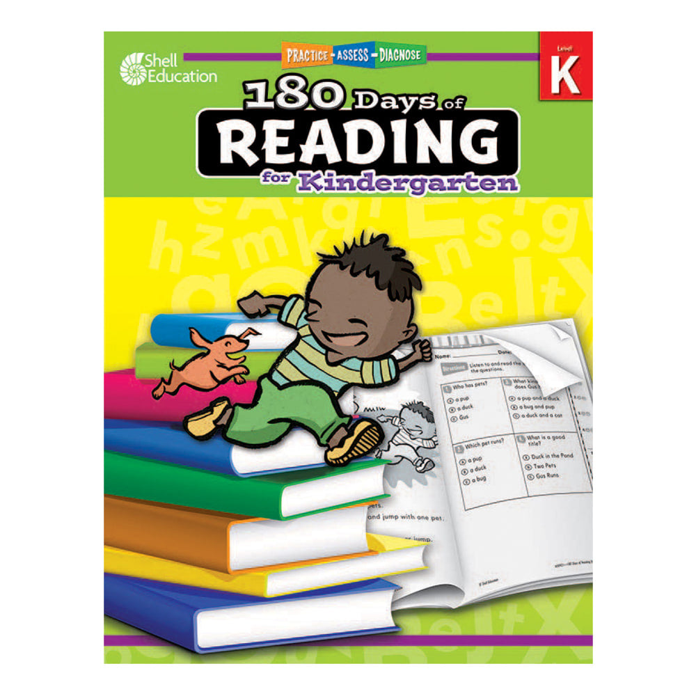 Shell Education 180 Days Of Reading Workbook, Kindergarten