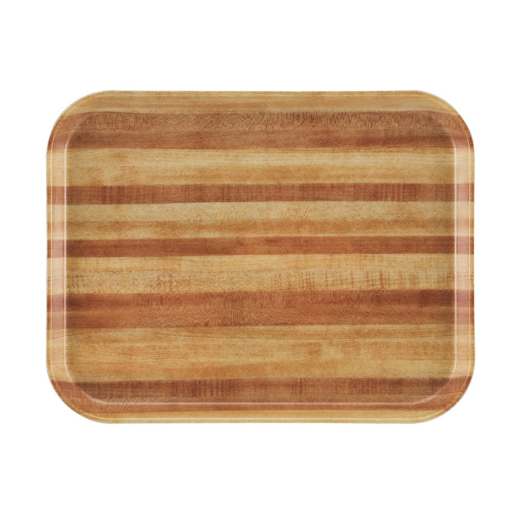 Cambro Camtray Rectangular Serving Trays, 15in x 20-1/4in, Light Butcher Block, Pack Of 12 Trays