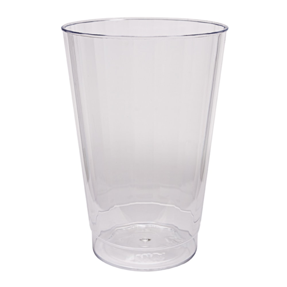 Classic Crystal Plastic Tumblers, 12-oz., Clear, Fluted, Tall, 20 packs of 12 tumblers, 240 per case, Sold as a Case