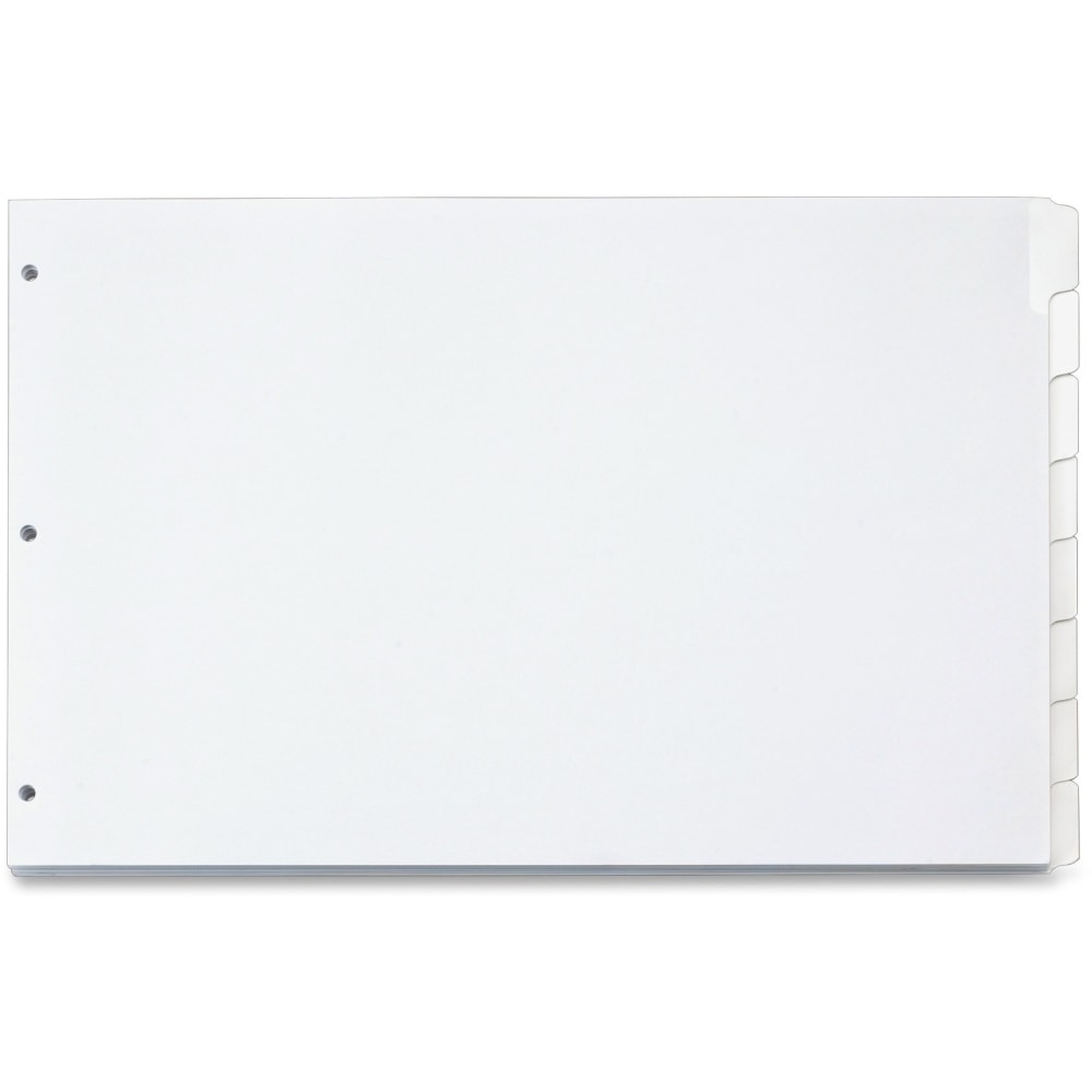 Cardinal Write N Erase Tab Dividers, White, Pack Of 8