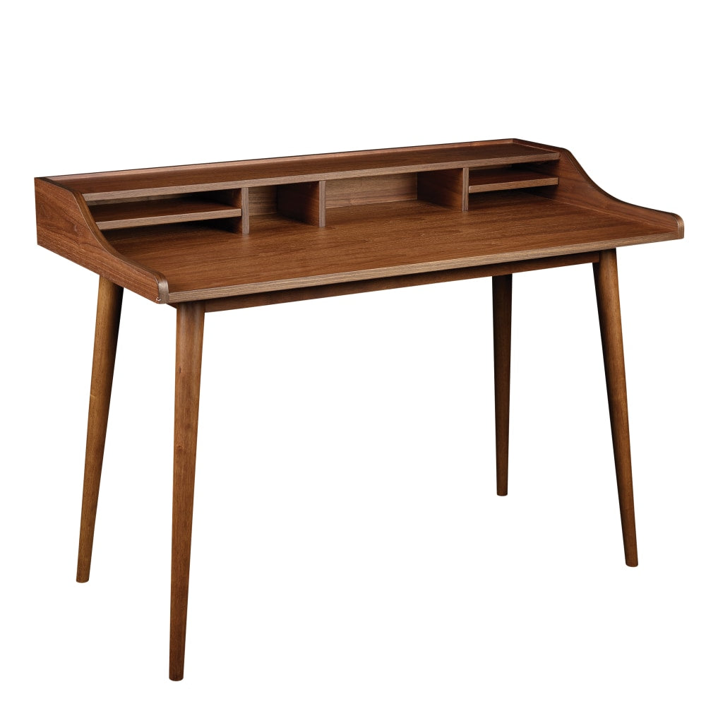 Eurostyle Flavio 47inW Writing Desk, Walnut