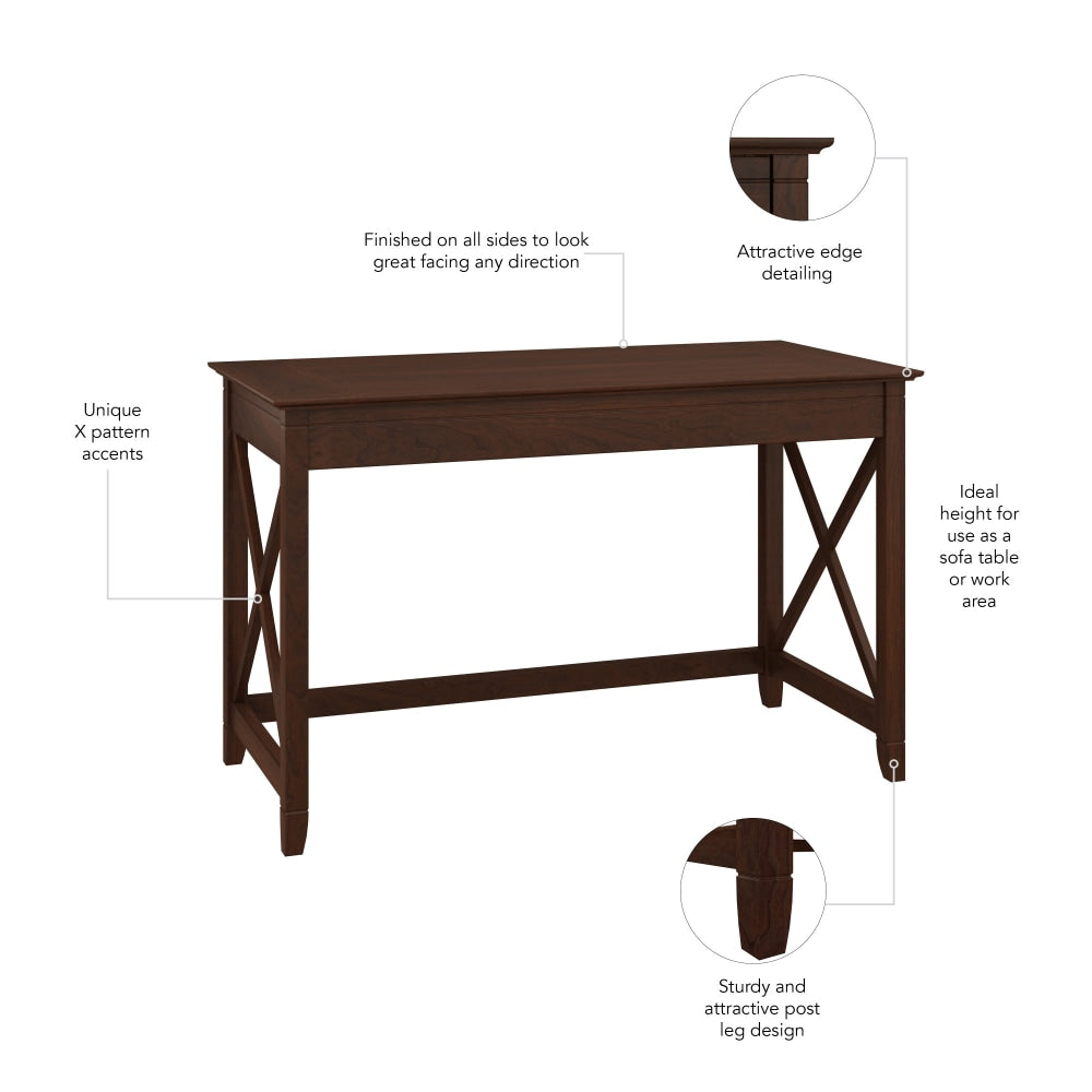 Bush Furniture Key West Writing Desk, 48inW, Bing Cherry, Standard Delivery