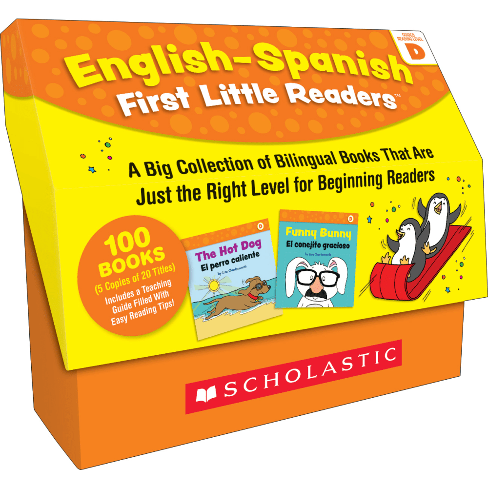 Scholastic Teacher Resources English-Spanish First Little Readers: Guided Reading Level D, Grades Pre-K To 2nd, Set Of 100 Books