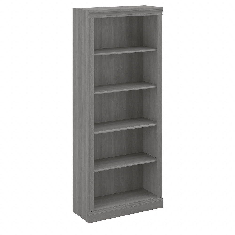 Bush Business Furniture Saratoga 72inH 5-Shelf Bookcase, Modern Gray, Standard Delivery