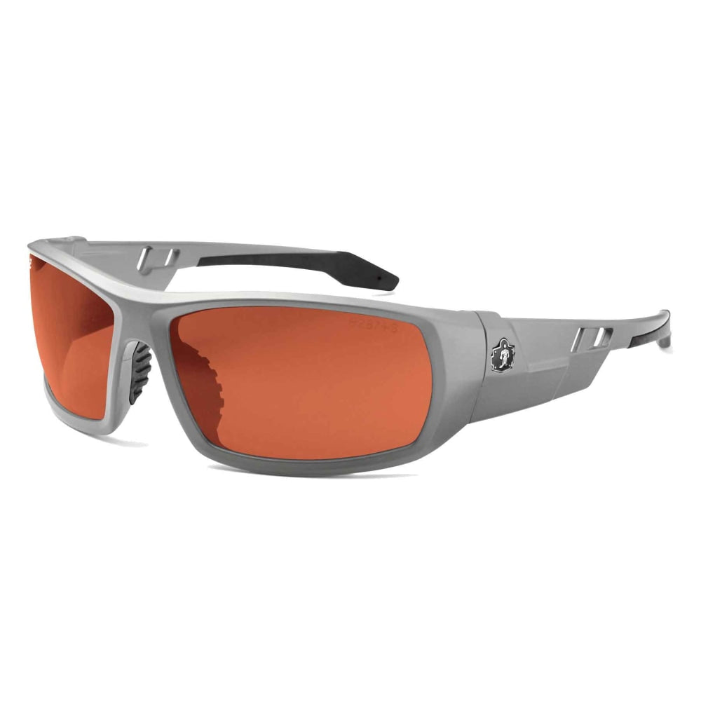 Ergodyne Skullerz Safety Glasses, Odin, Polarized, Matte Gray Frame, Copper Lens