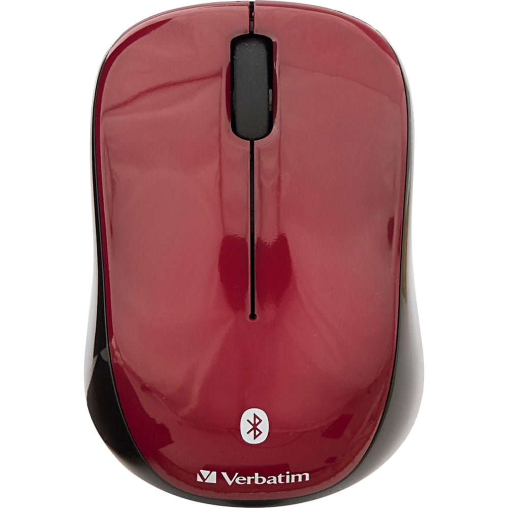 Verbatim Bluetooth Wireless Tablet Multi-Trac Blue LED Mouse - Garnet - Blue LED - Wireless - Bluetooth - Garnet - 1 Pack - 1600 dpi - Symmetrical