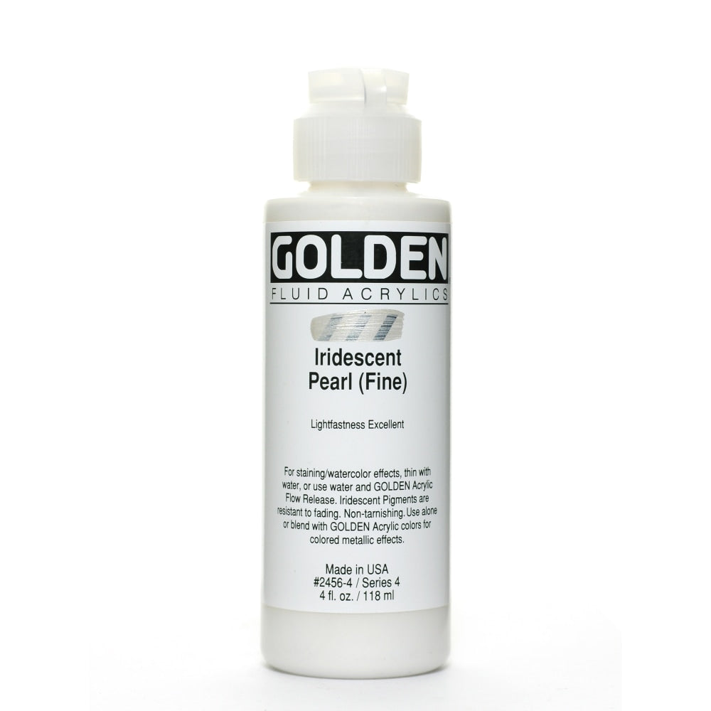 Golden Fluid Acrylic Paint, 4 Oz, Iridescent Pearl Fine