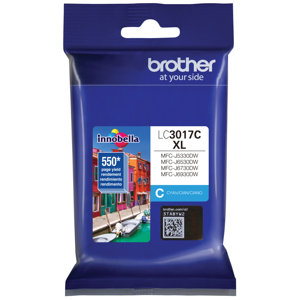 Brother LC3017I Cyan High-Yield Ink Cartridge, LC3017C