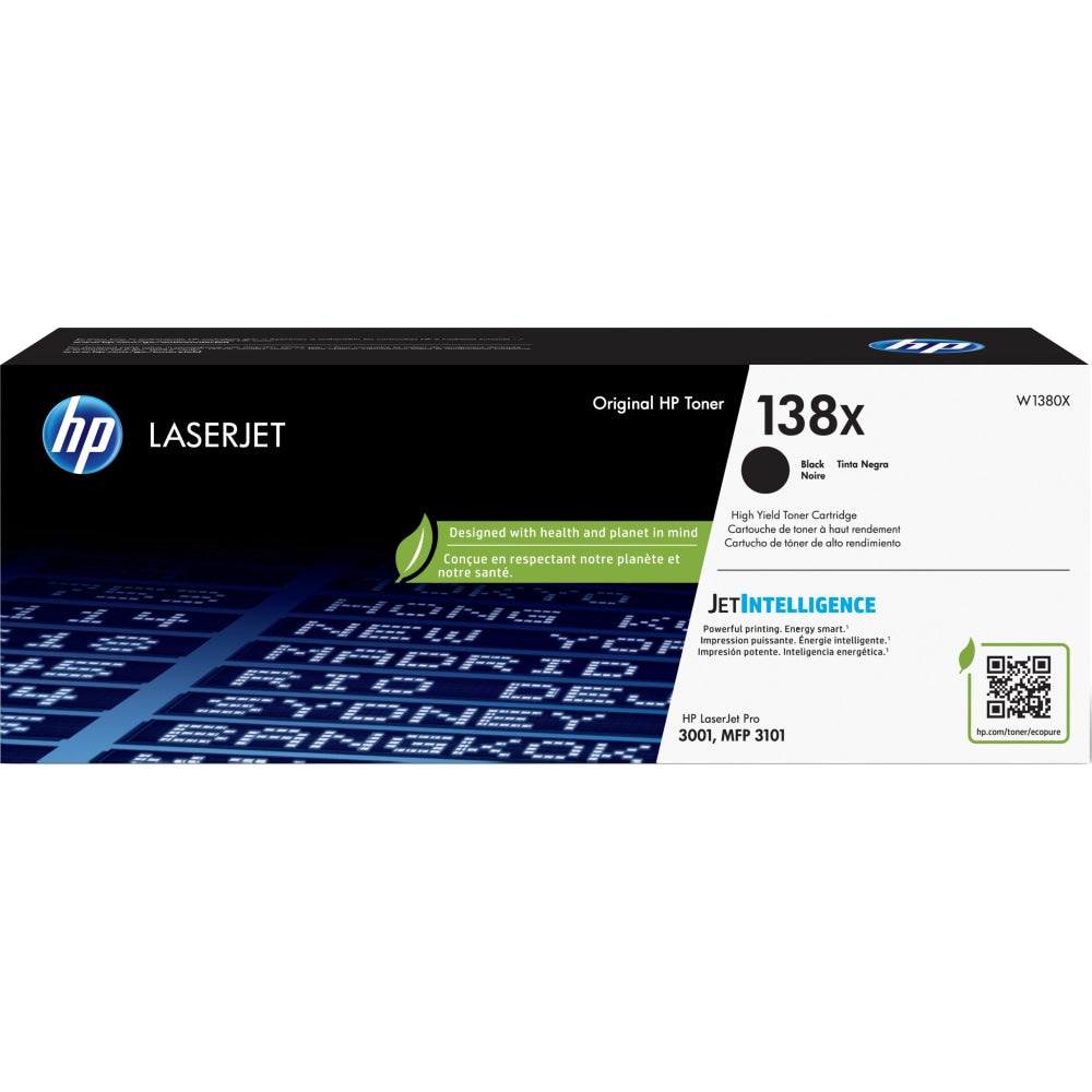 HP 138X Black High Yield Toner Cartridge, W1380X